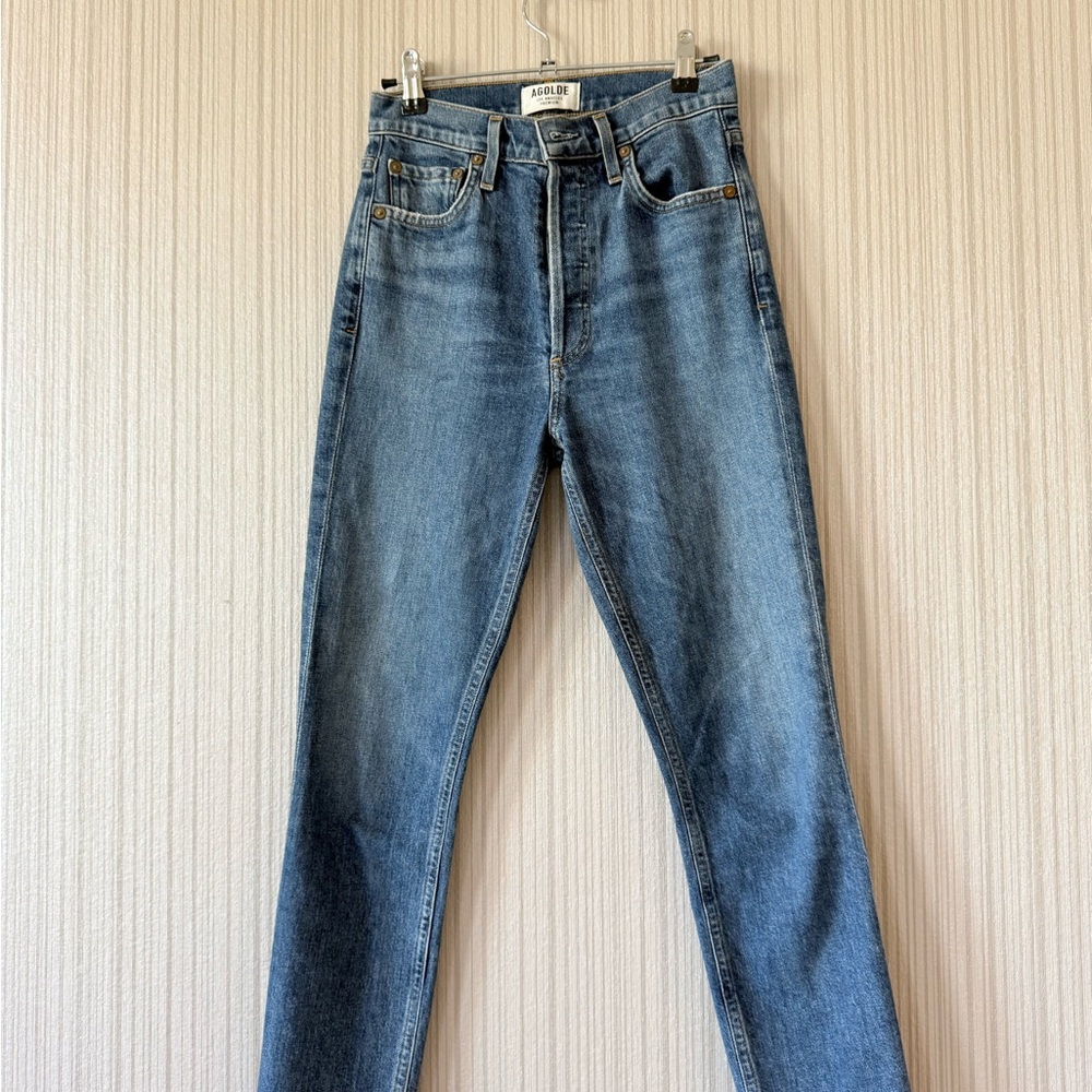 Agolde Women's Skinny Jeans in Classic Blue - Picture 2 of 4
